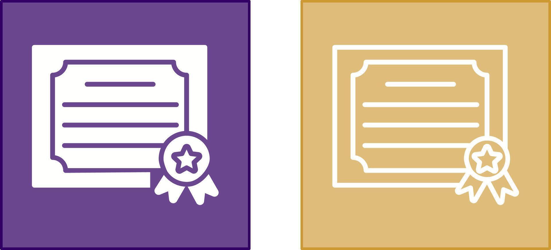 Certificate Icon Design vector