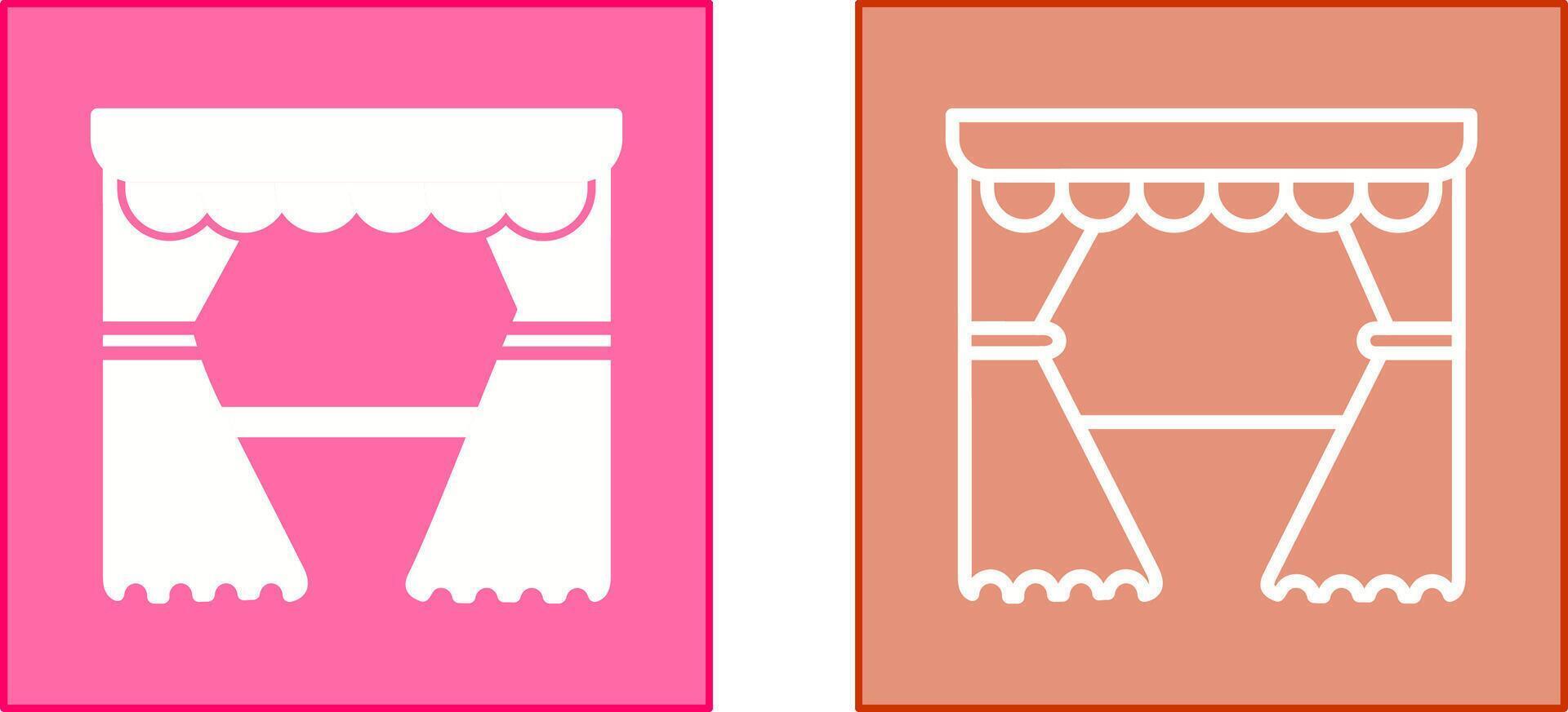 Curtains Icon Design vector