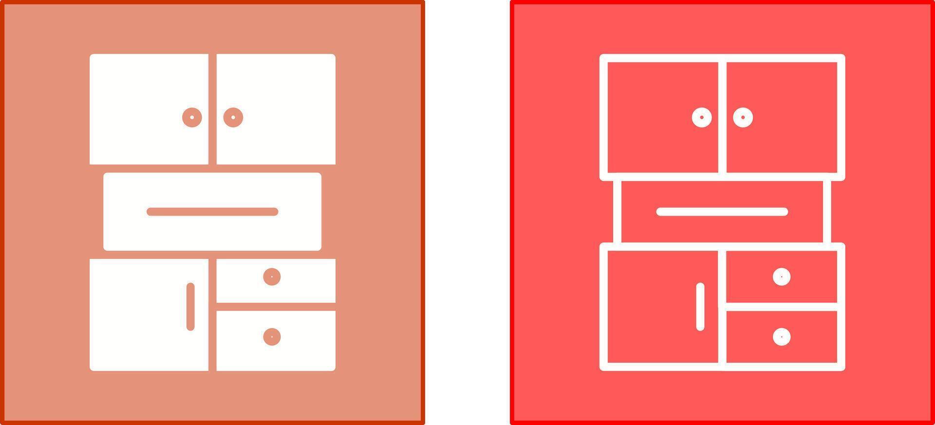 Cabinets Icon Design vector