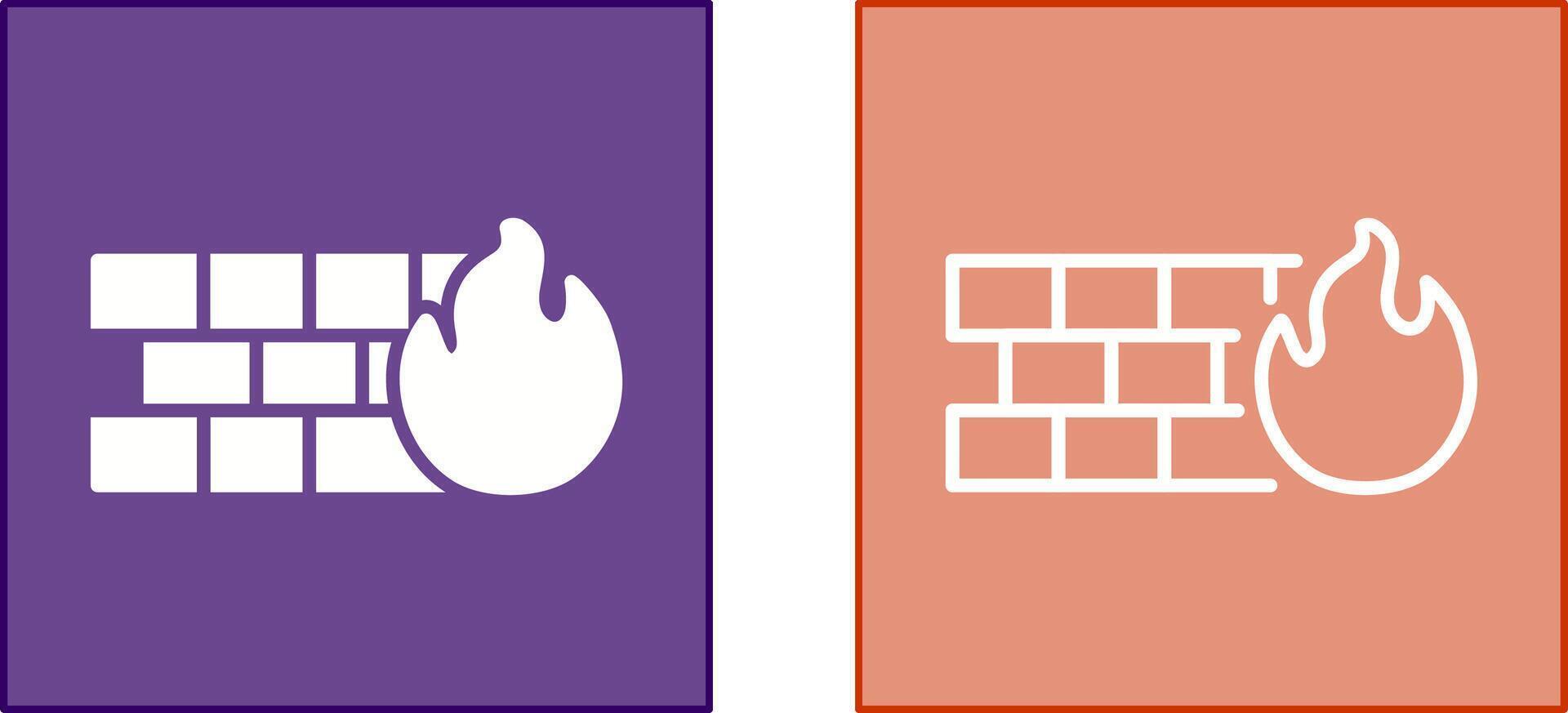 Firewall Icon Design vector
