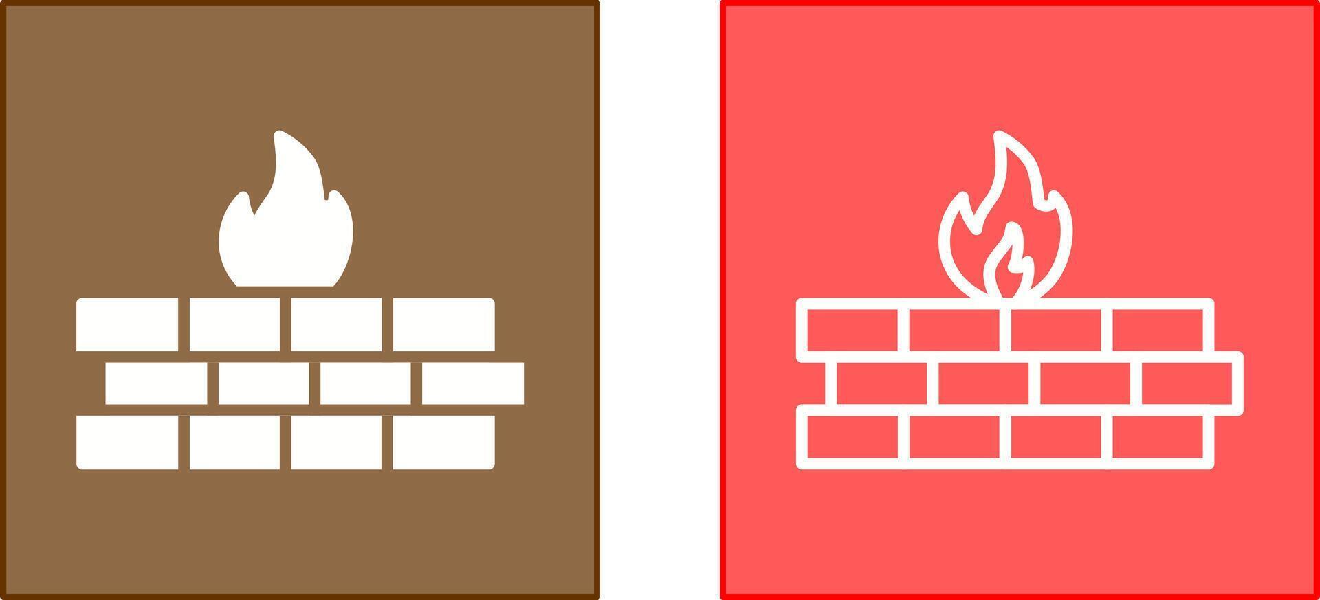Firewall Icon Design vector