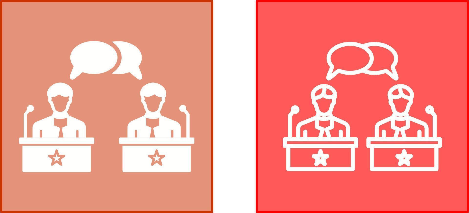 diseño de icono de debate vector