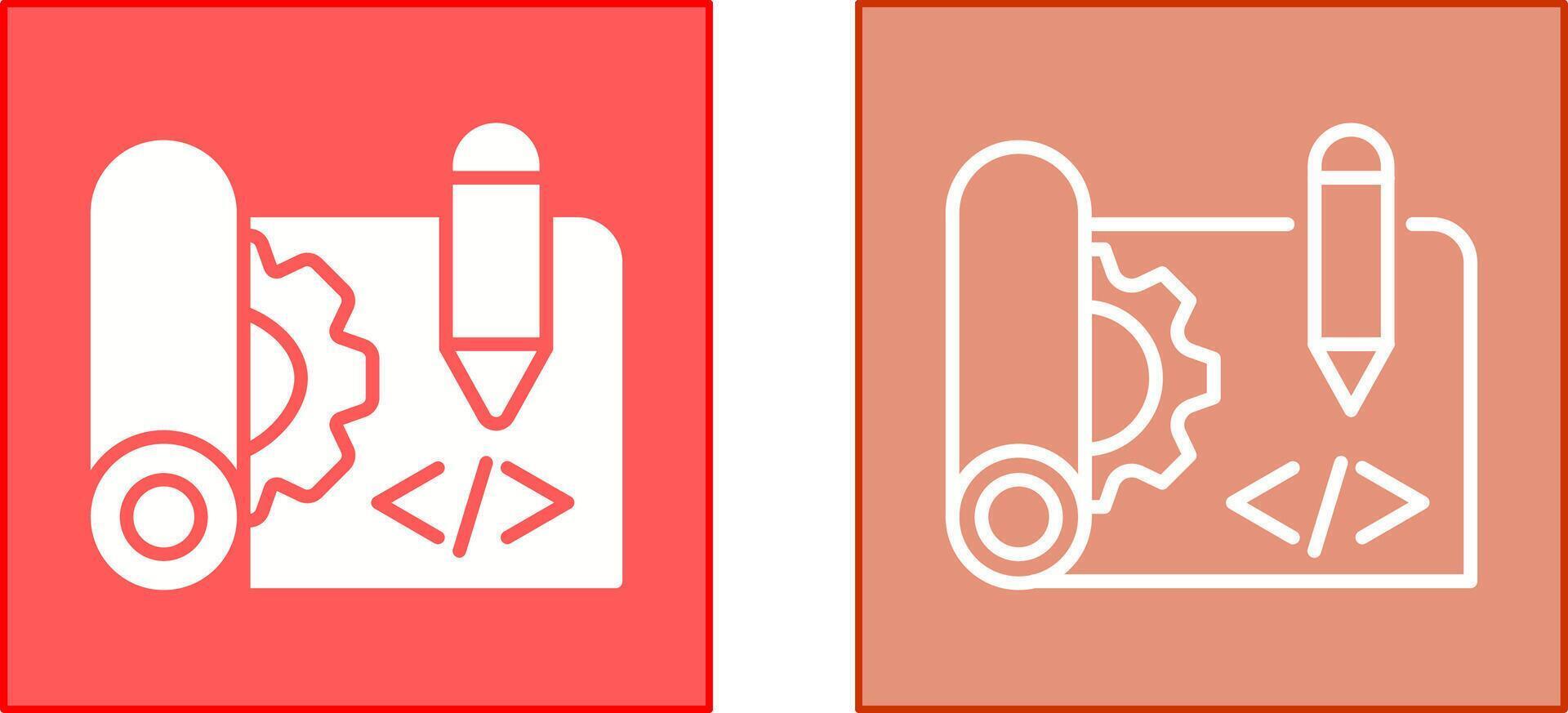Blueprints Icon Design vector