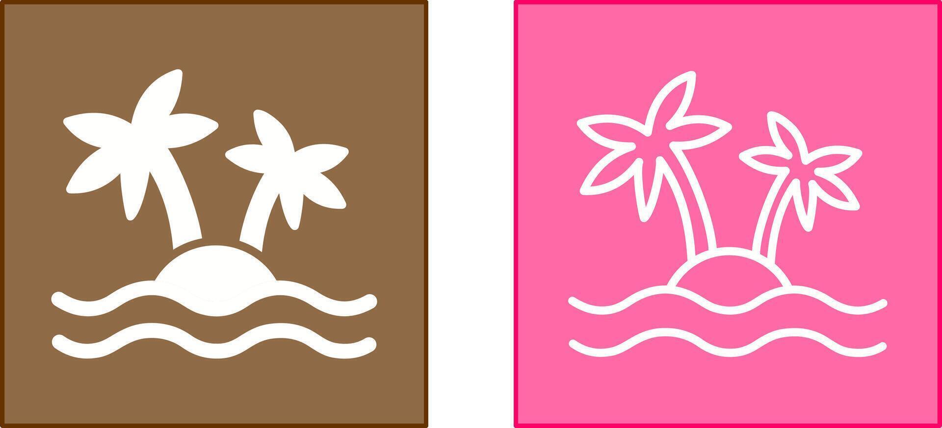 Island Icon Design vector