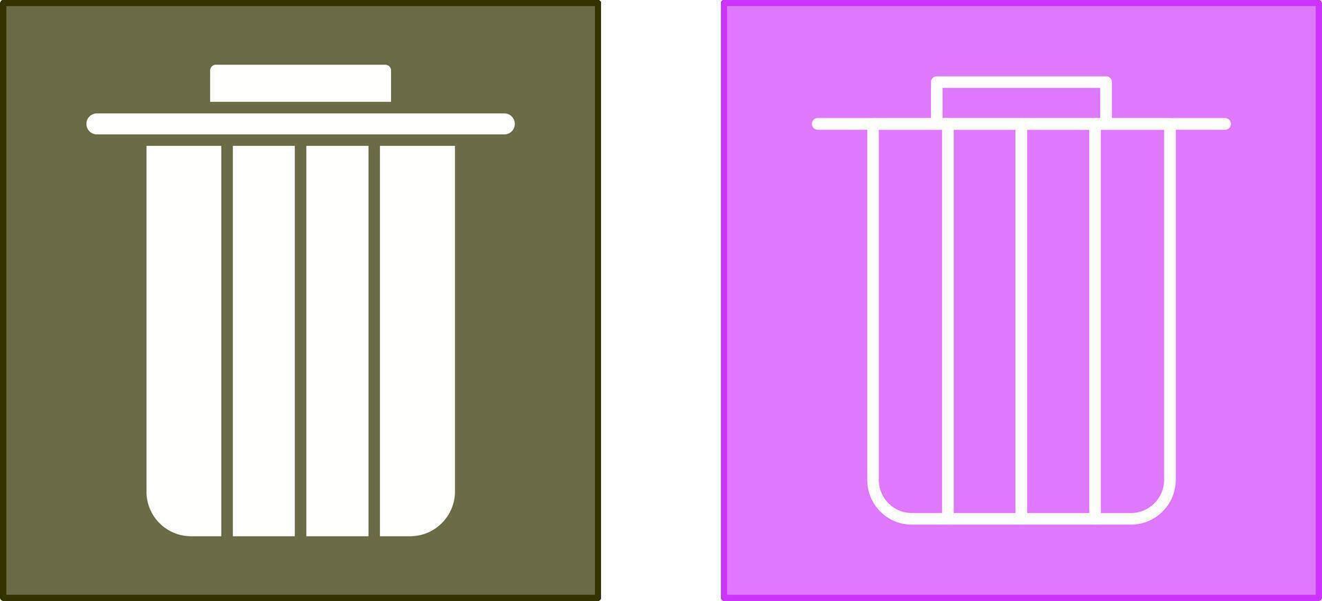diseño de icono de cubo de basura vector