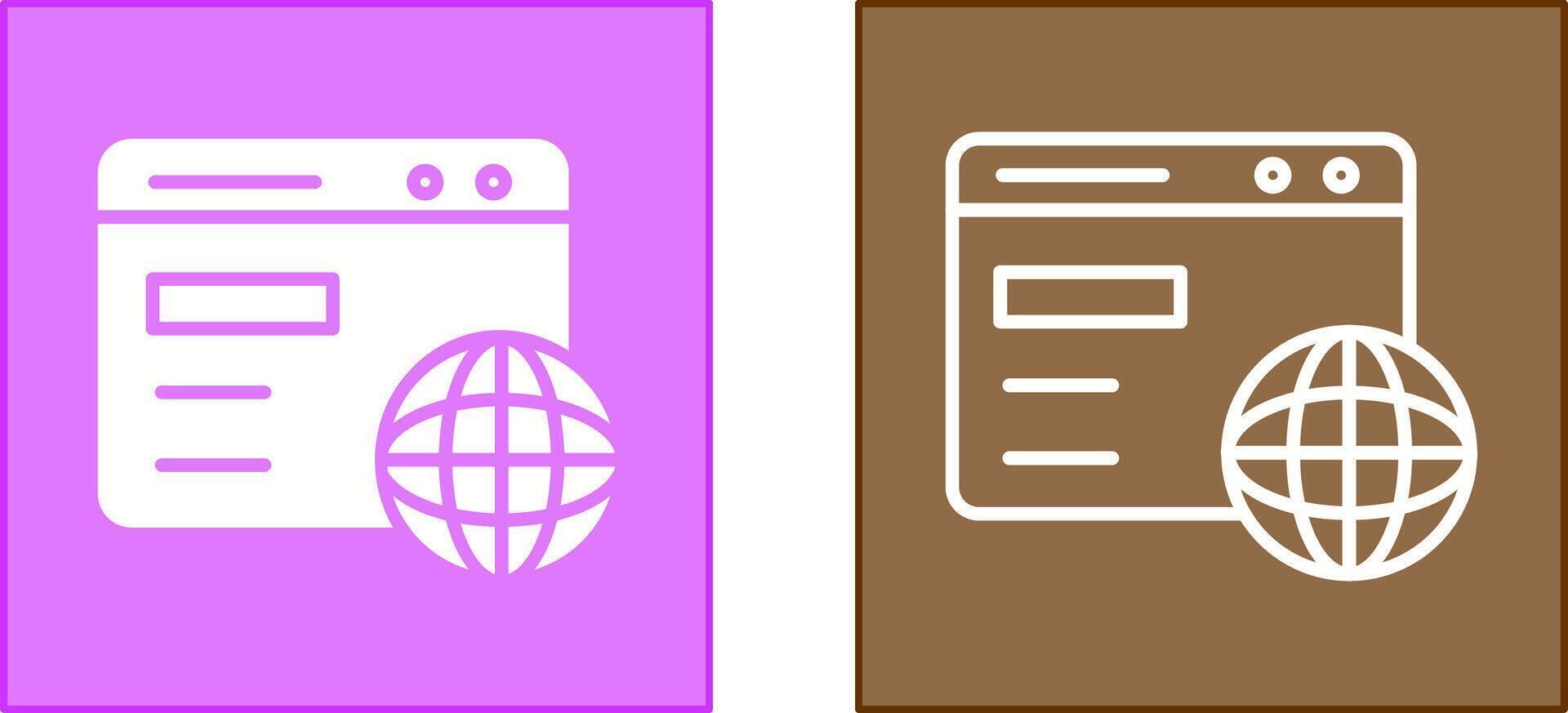 Browser Icon Design vector