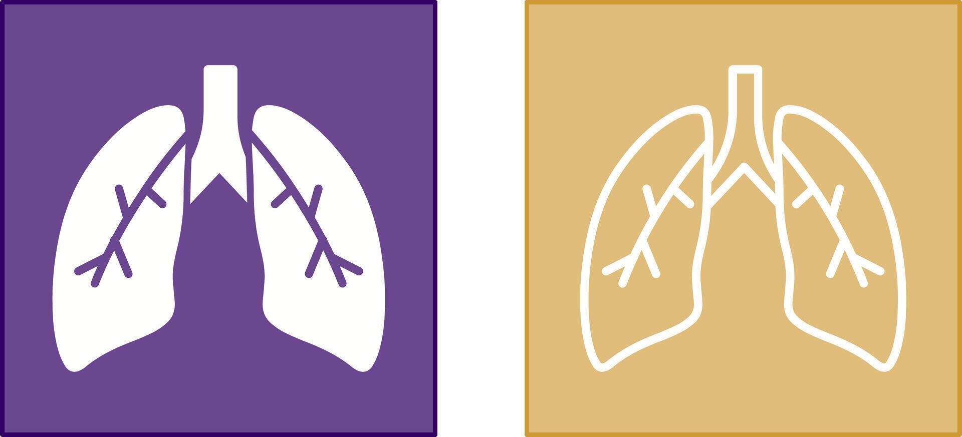 Lungs Icon Design vector