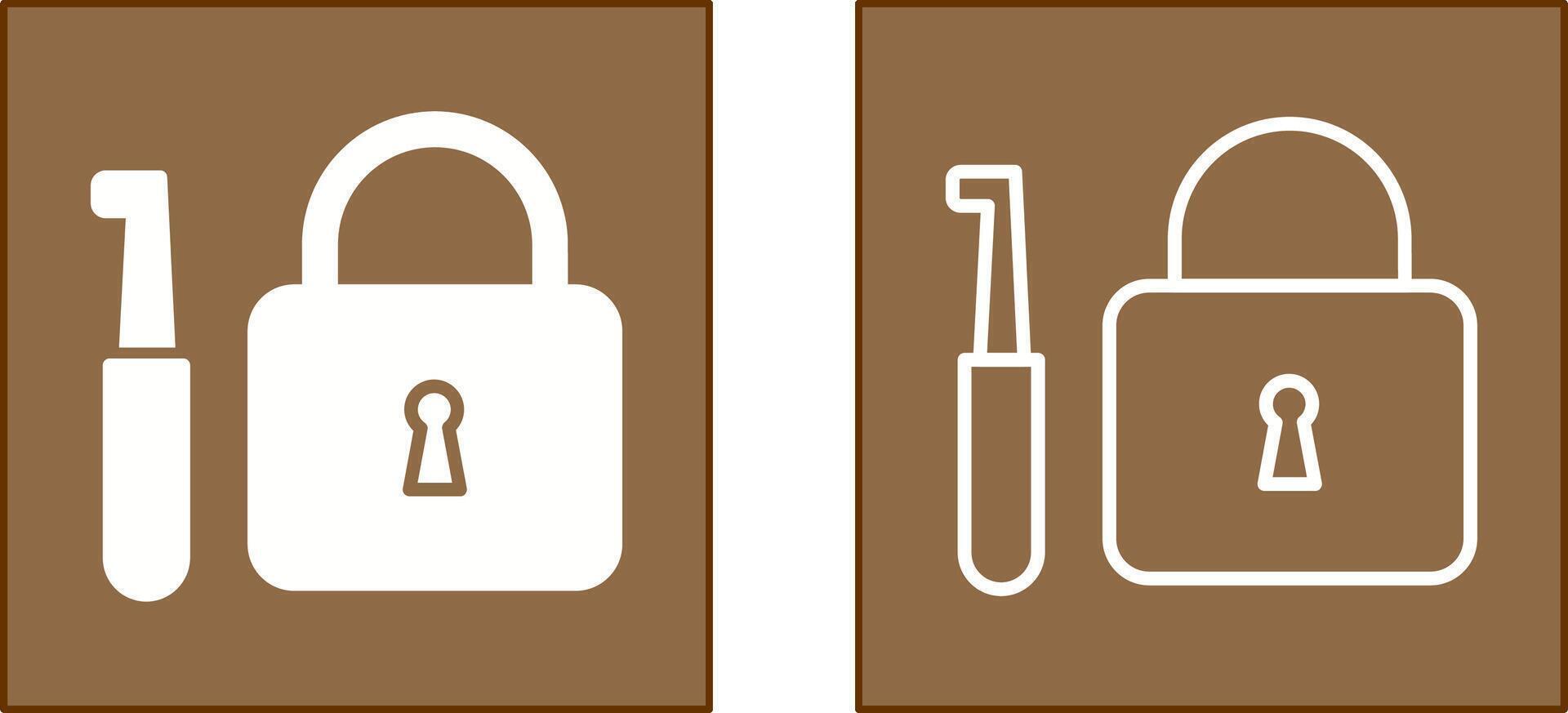Lockpick Icon Design vector