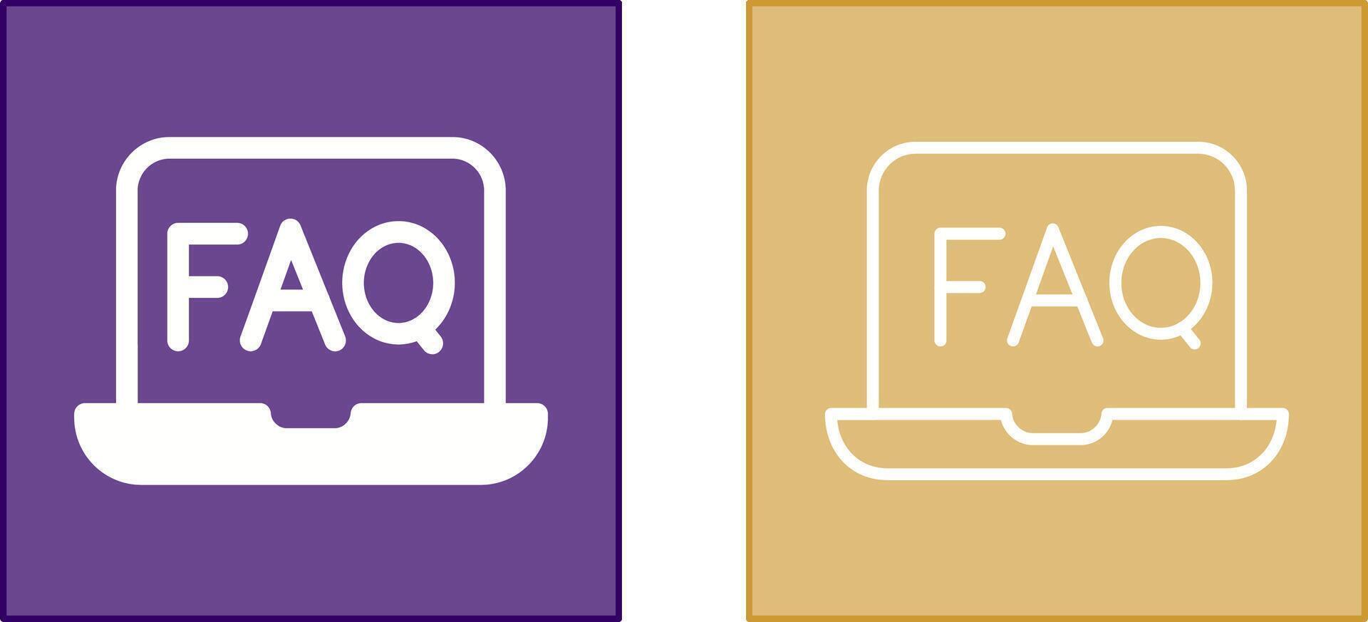FAQ Icon Design vector