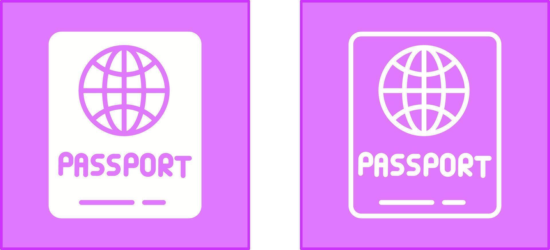 diseño de icono de pasaporte vector