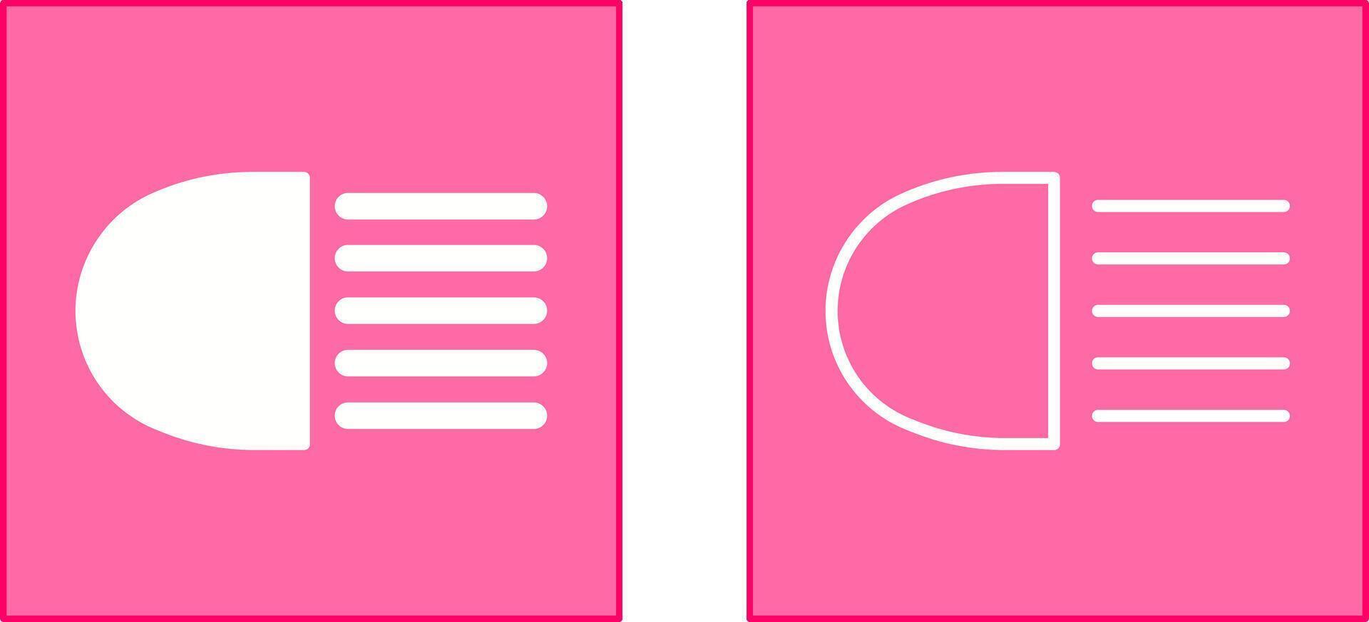 Headlight Icon Design vector