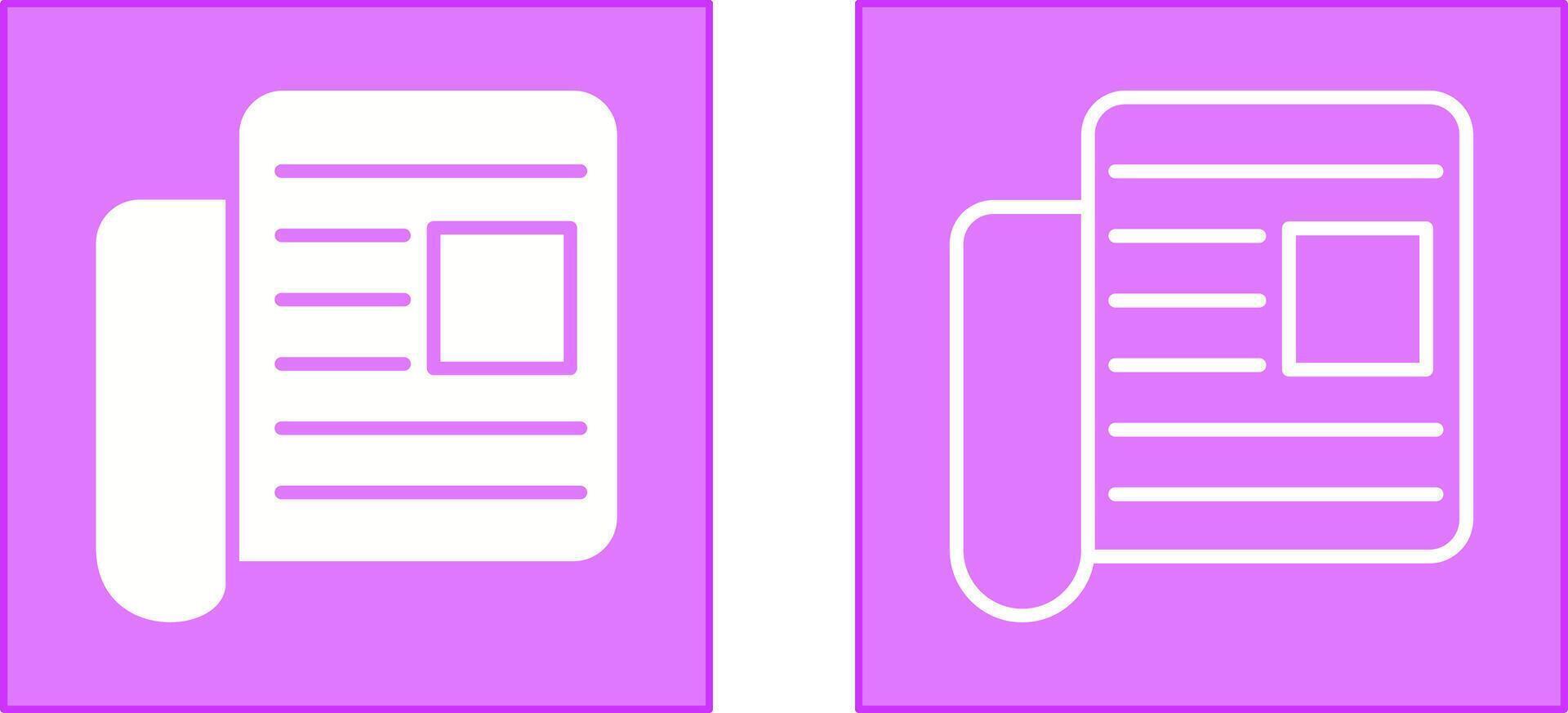 Newspaper Icon Design vector