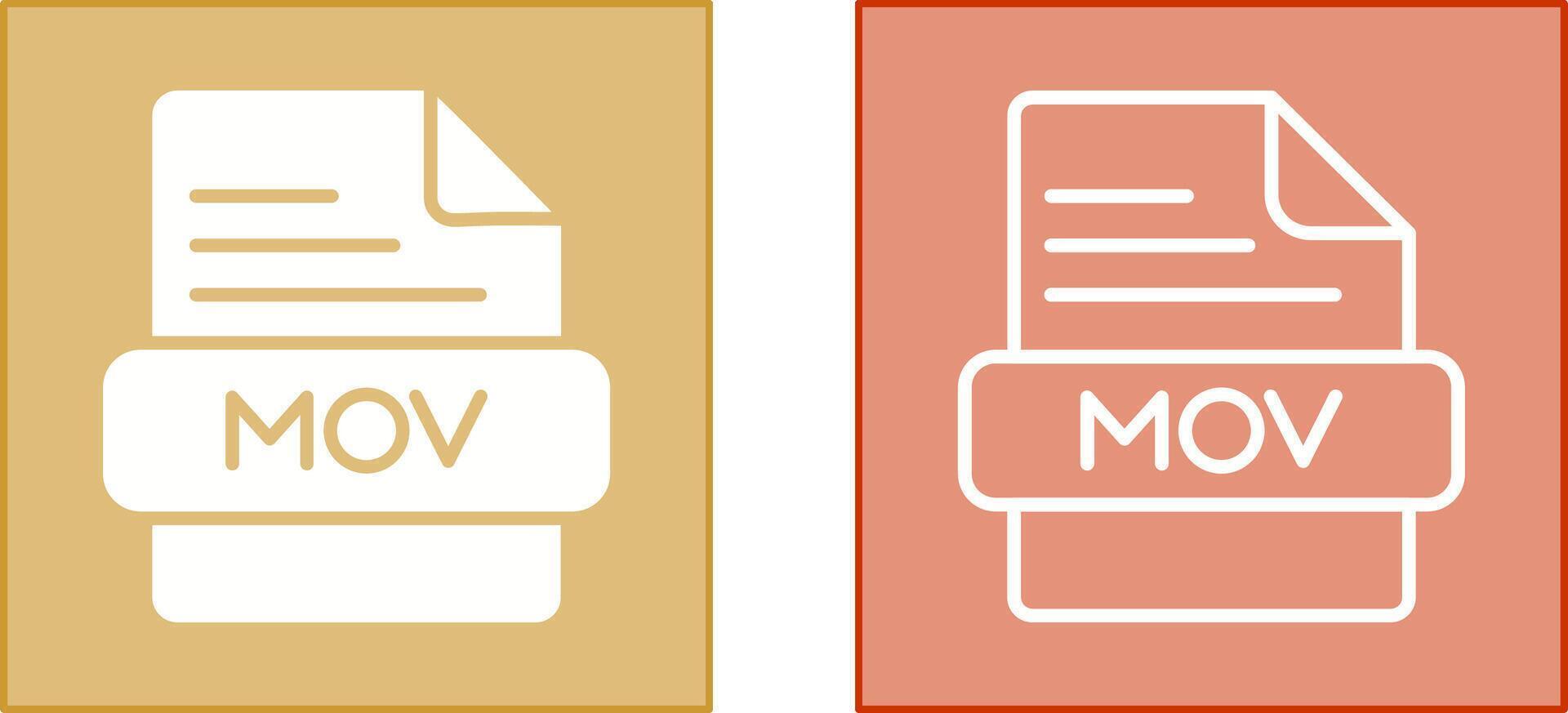 MOV Icon Design vector