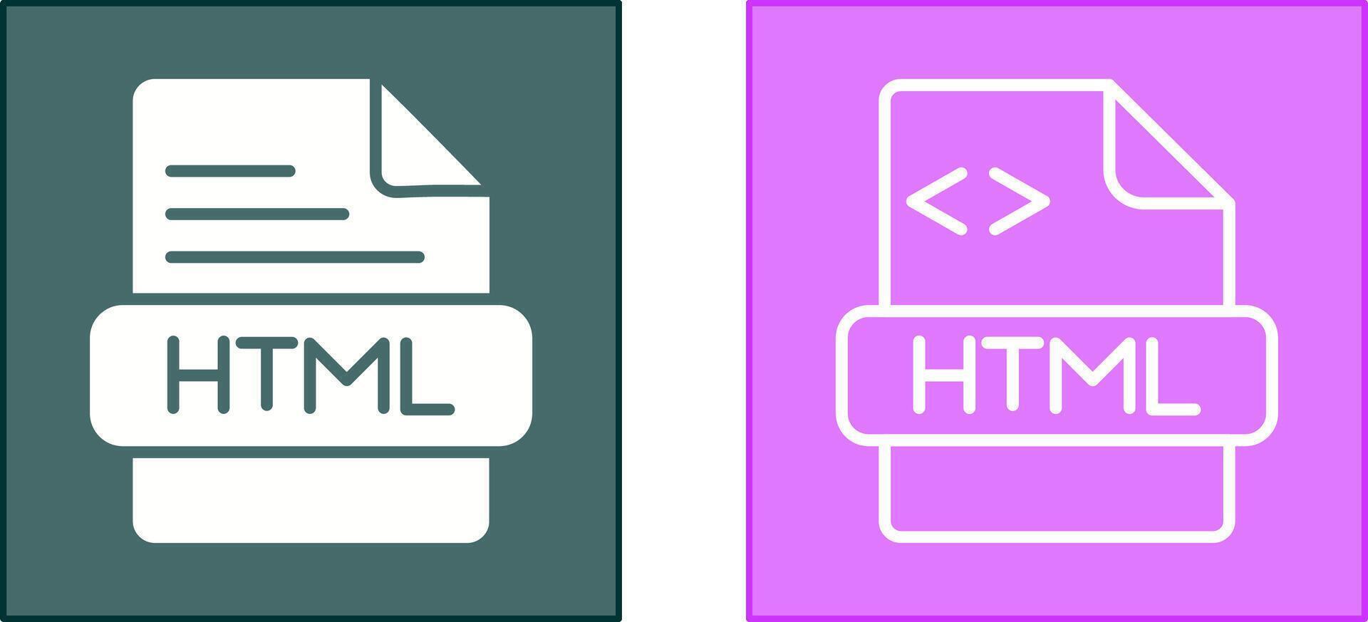 HTML Icon Design vector