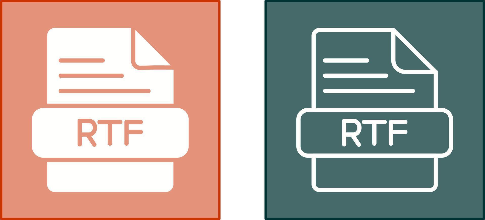 RTF Icon Design vector