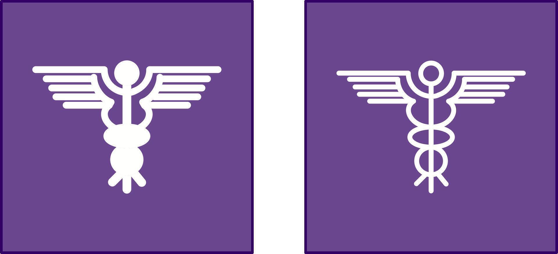 Caduceus Icon Design vector
