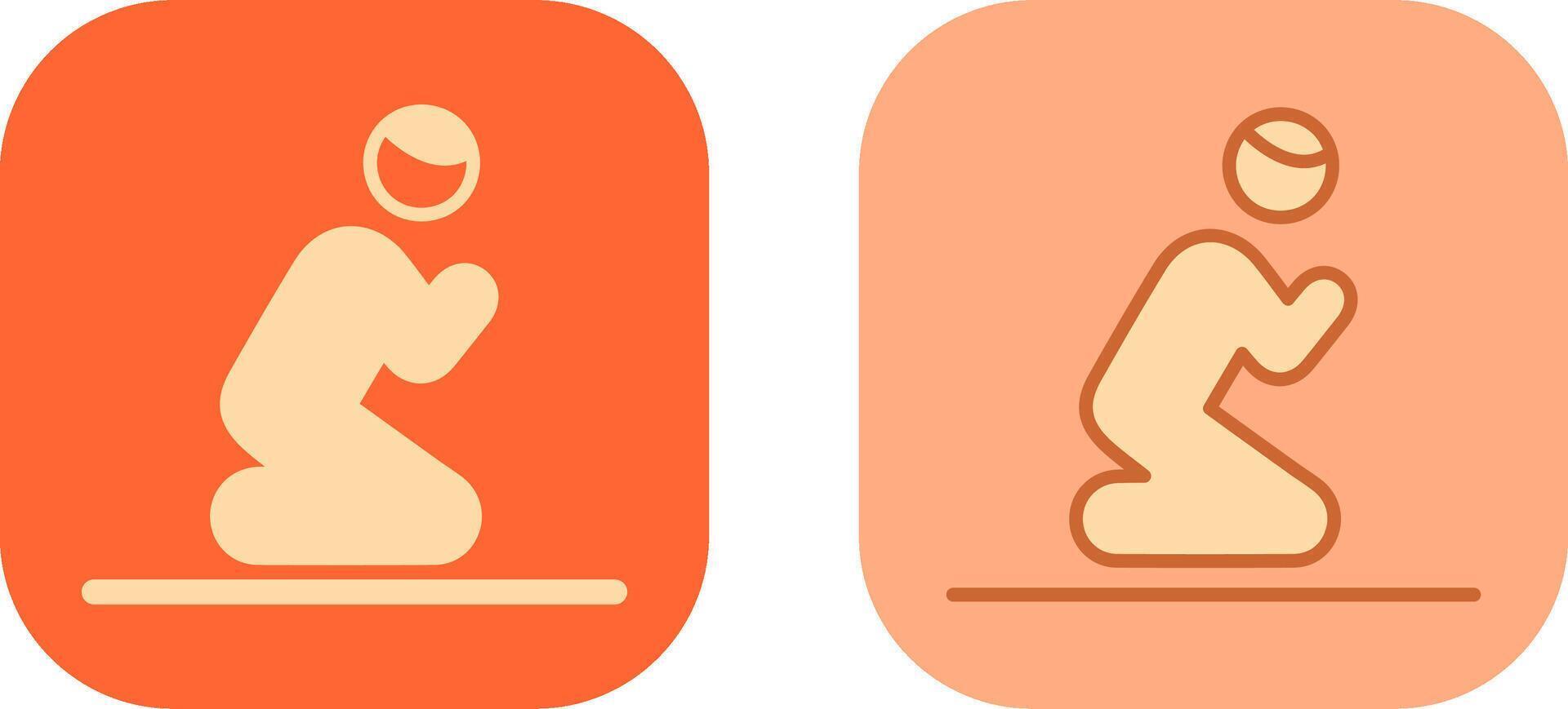 Offering Prayer Icon Design vector