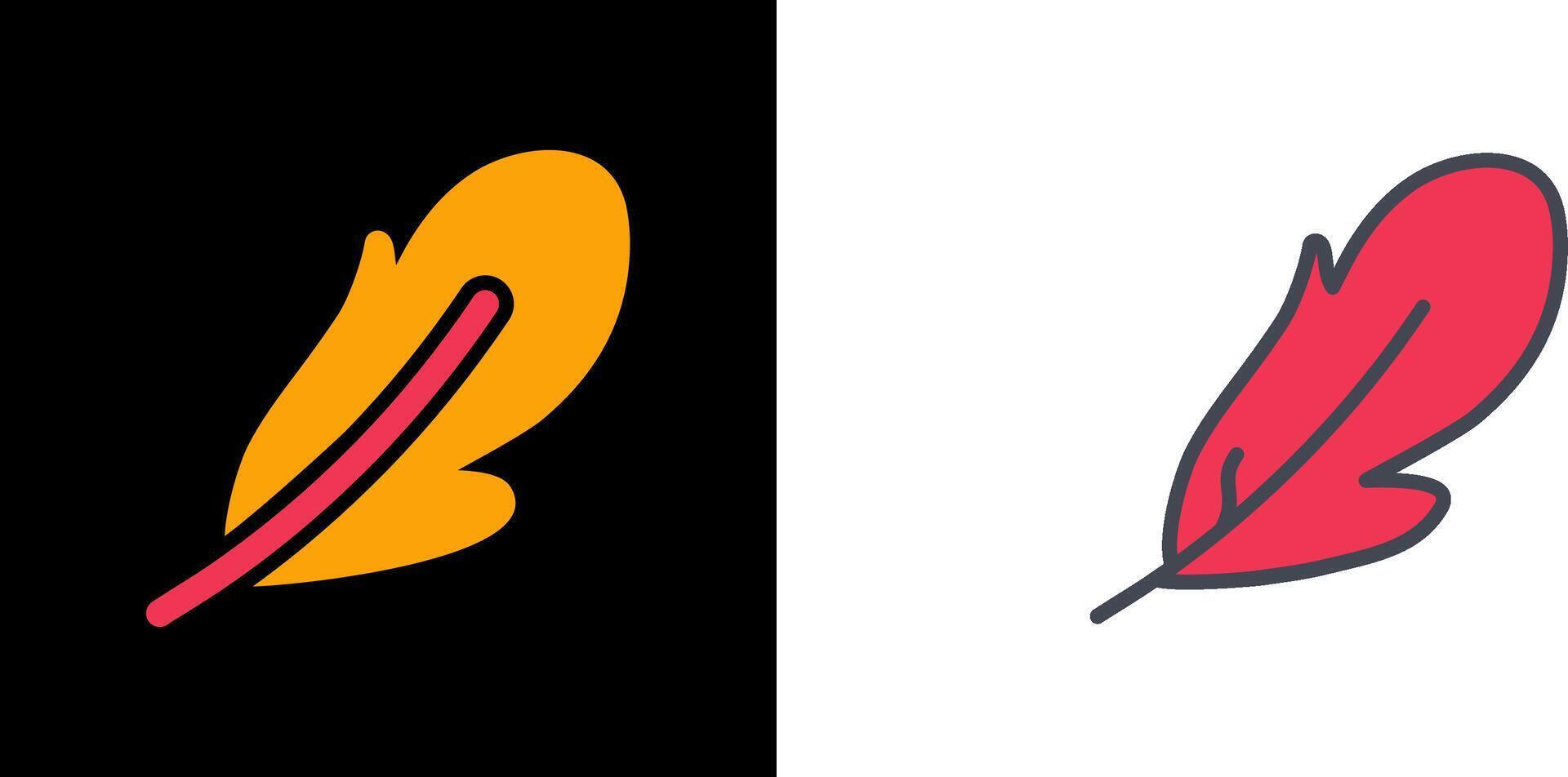 Feather Icon Design vector