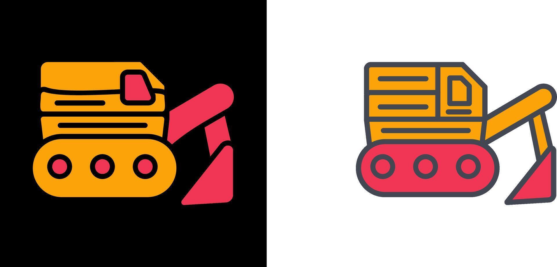 Excavator Icon Design vector