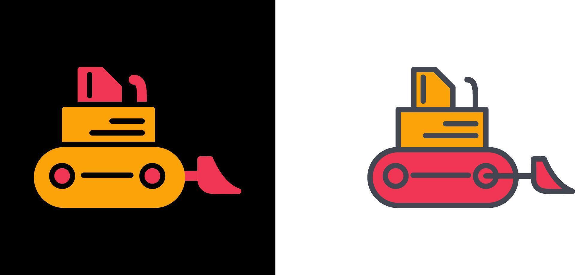 Bulldozer Icon Design vector