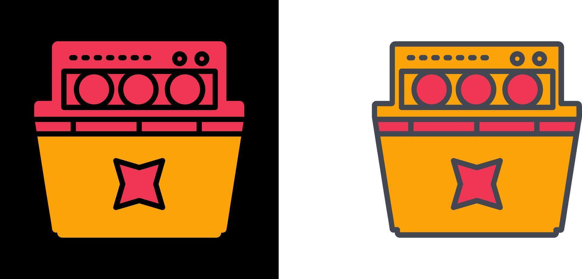 Dishwasher Icon Design vector