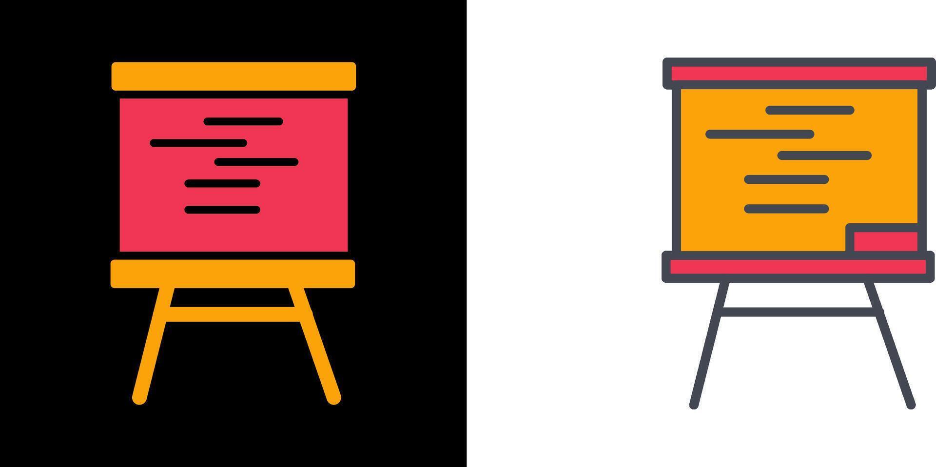 Whiteboard Icon Design vector