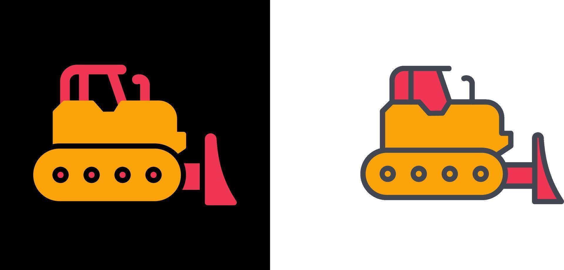 Bulldozer Icon Design vector
