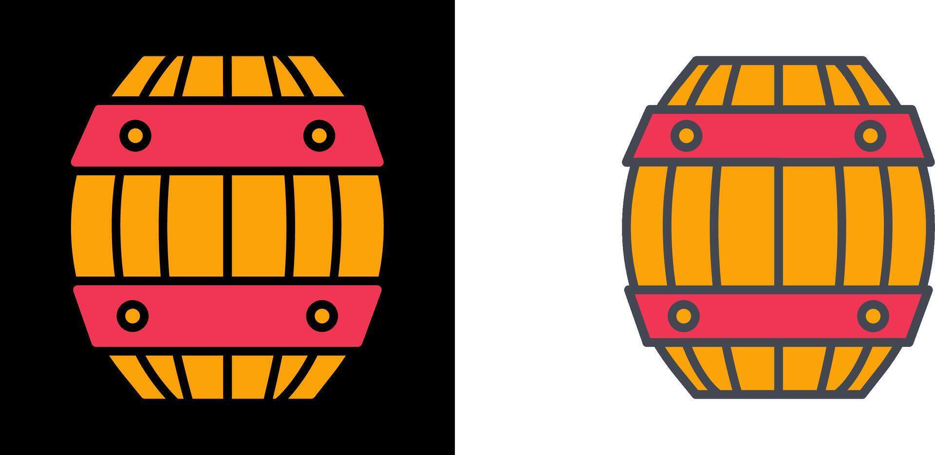 diseño de icono de barril vector