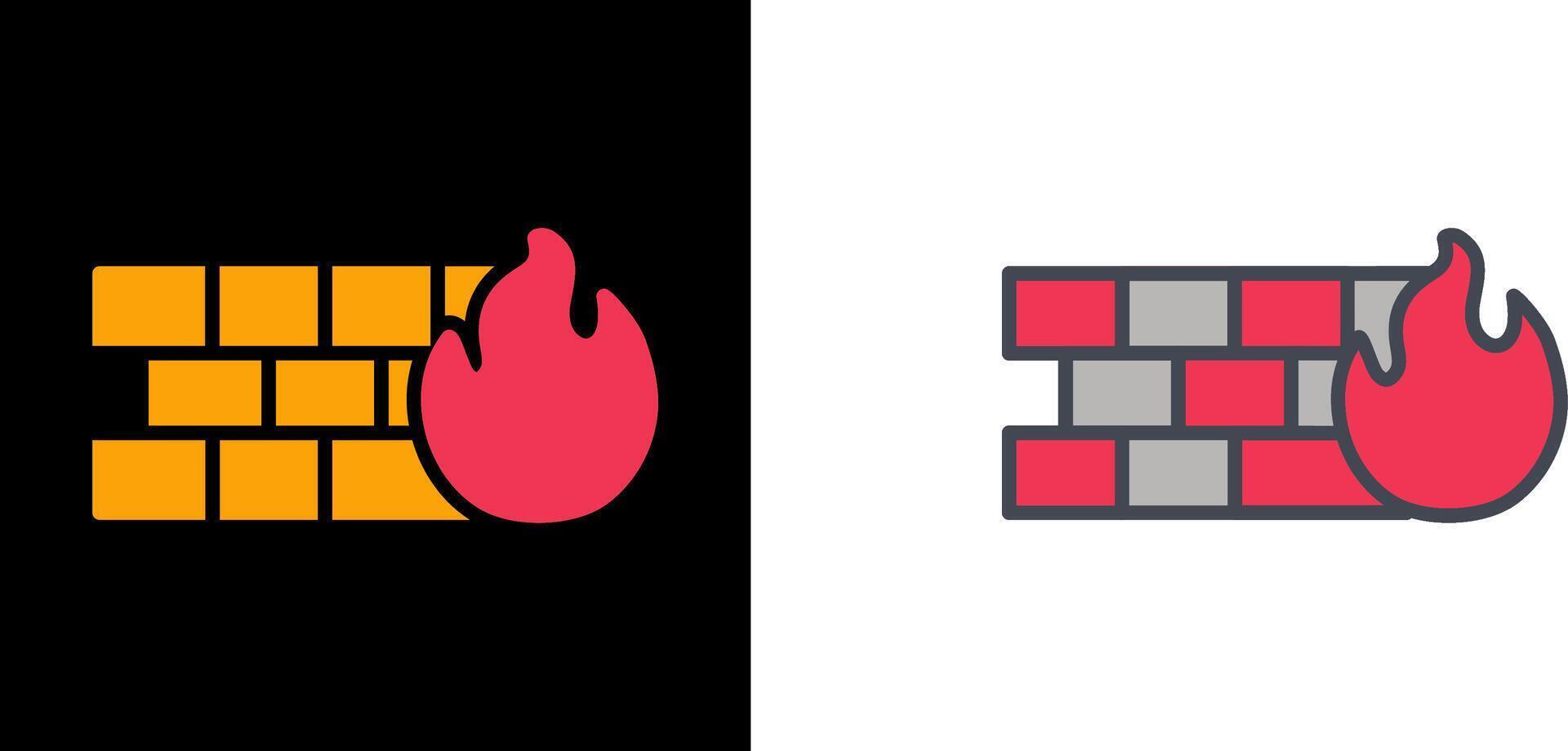 Firewall Icon Design vector