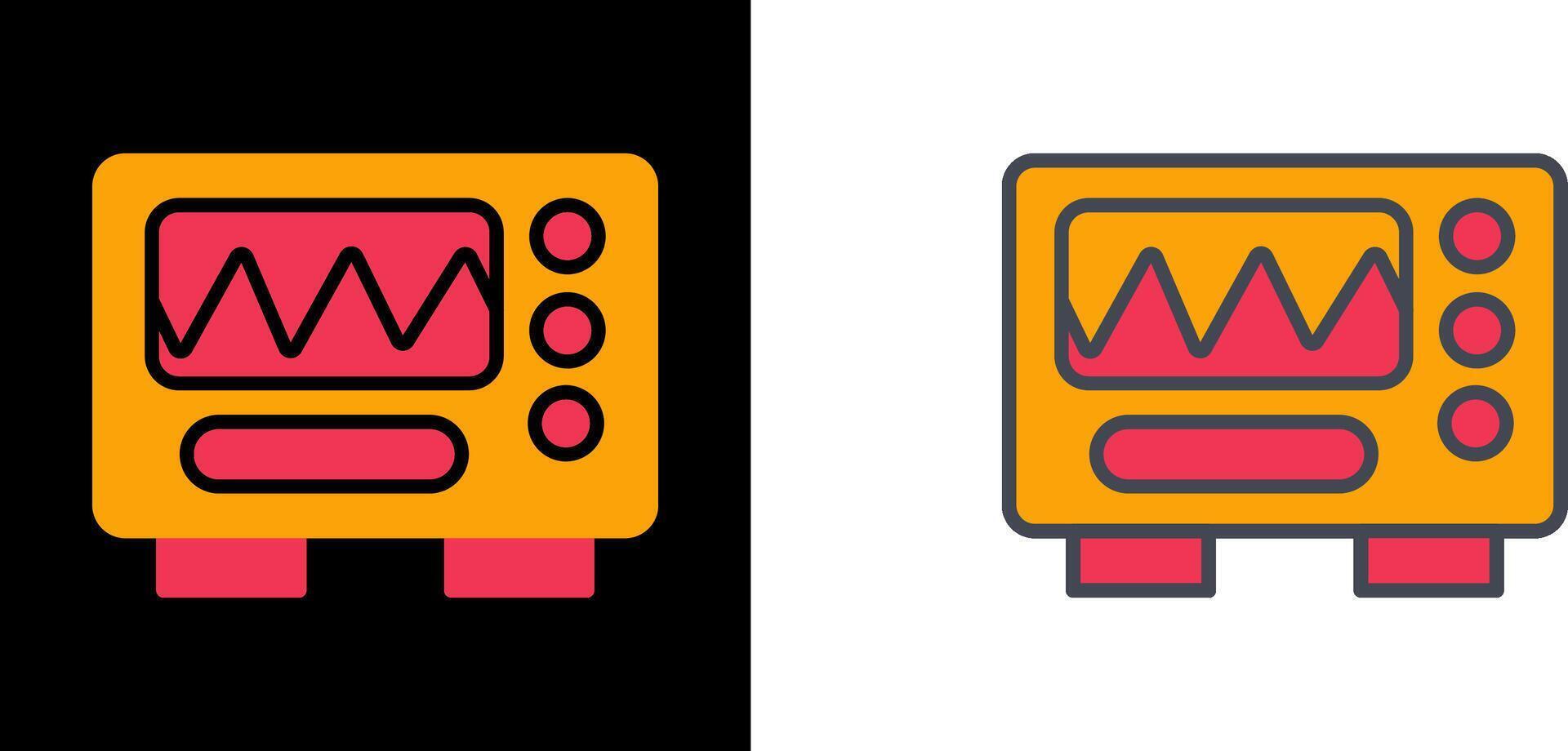 Oscilloscope Icon Design vector