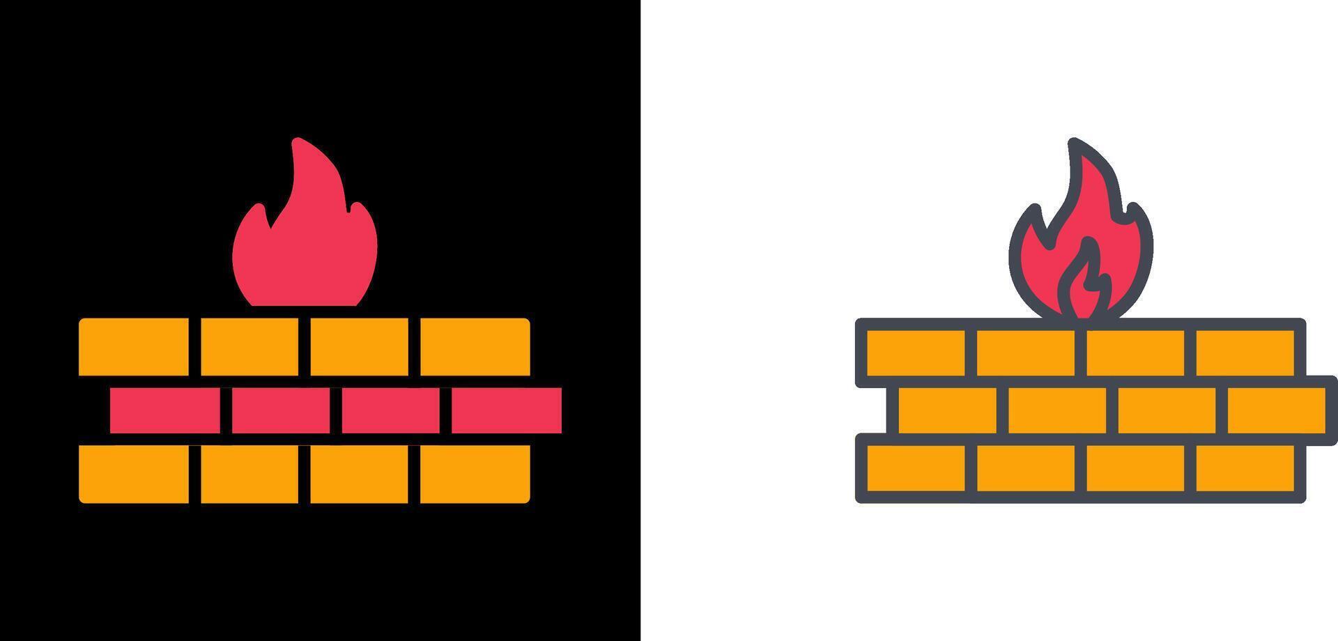 Firewall Icon Design vector