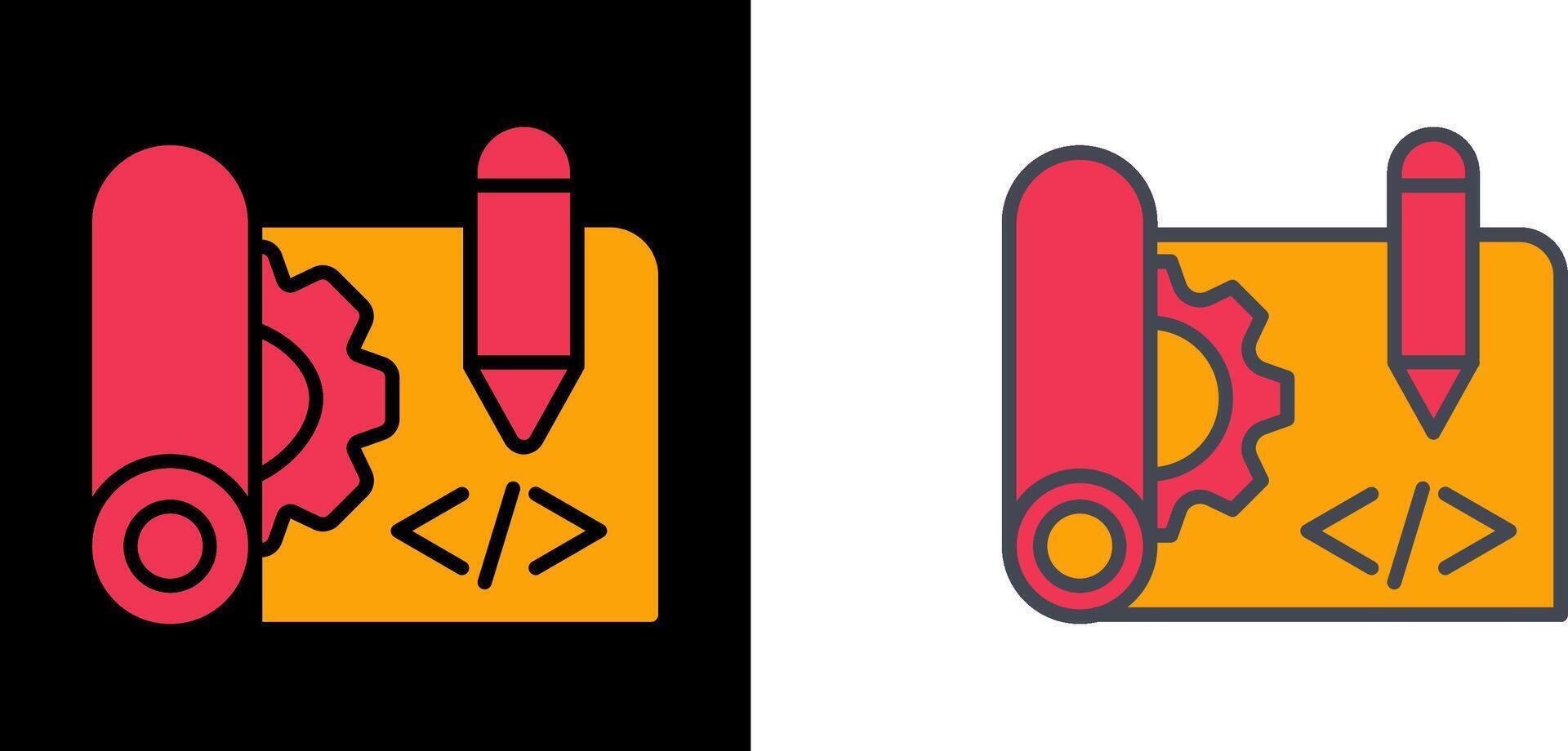 Blueprints Icon Design vector