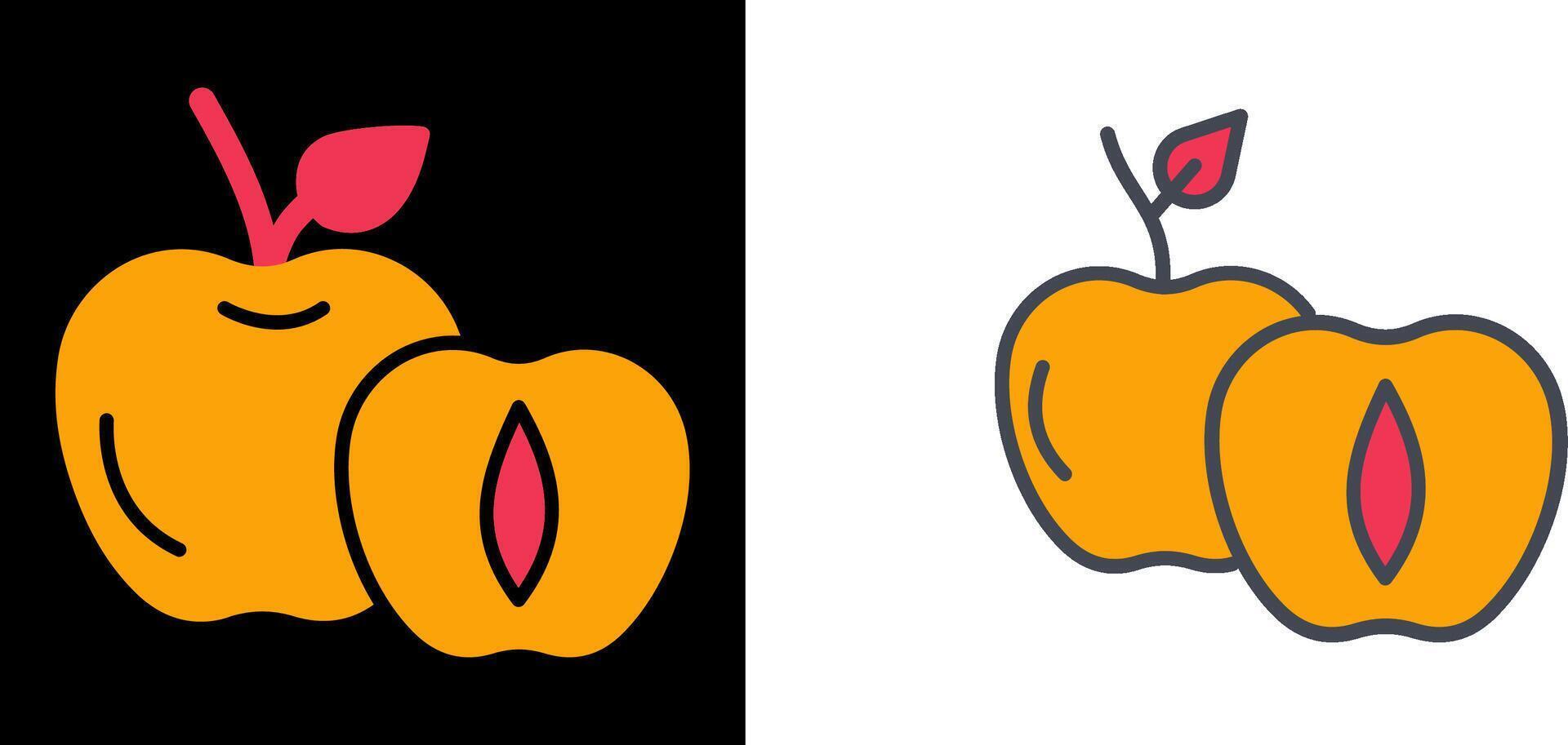 Apricot Icon Design vector