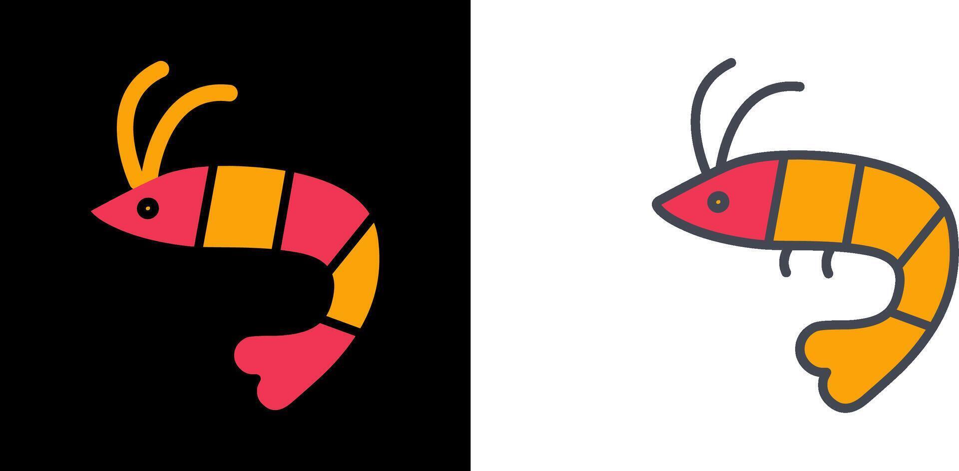 Shrimp Icon Design vector