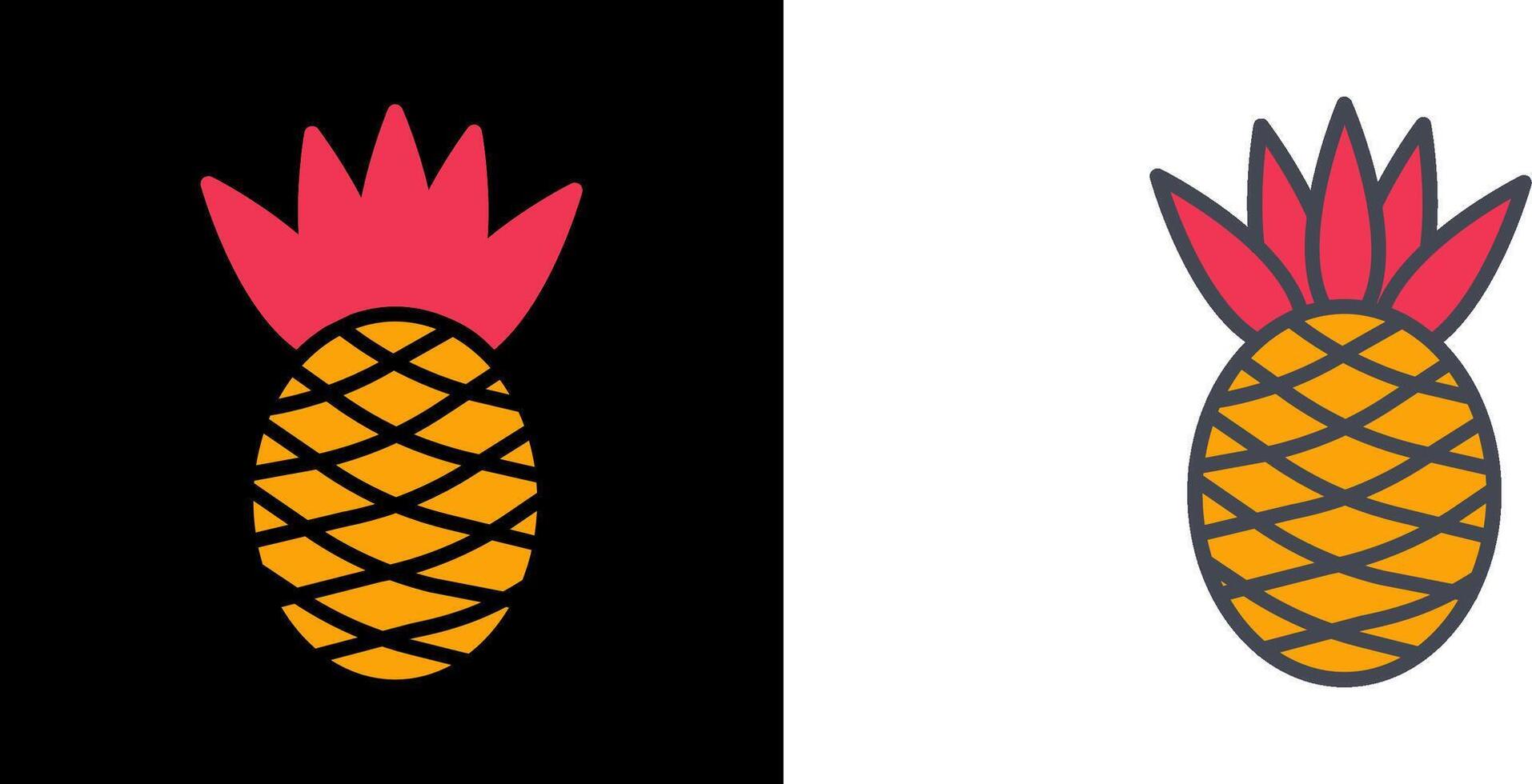 Pineapple Icon Design vector