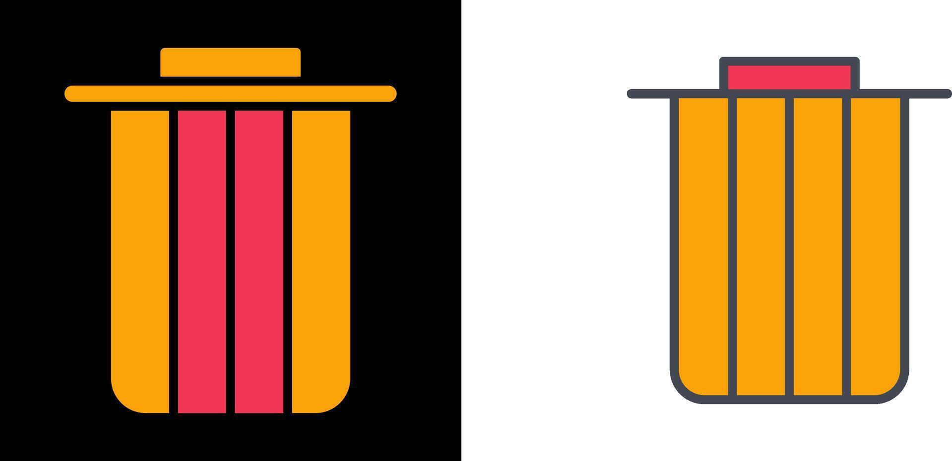 Dustbin Icon Design vector