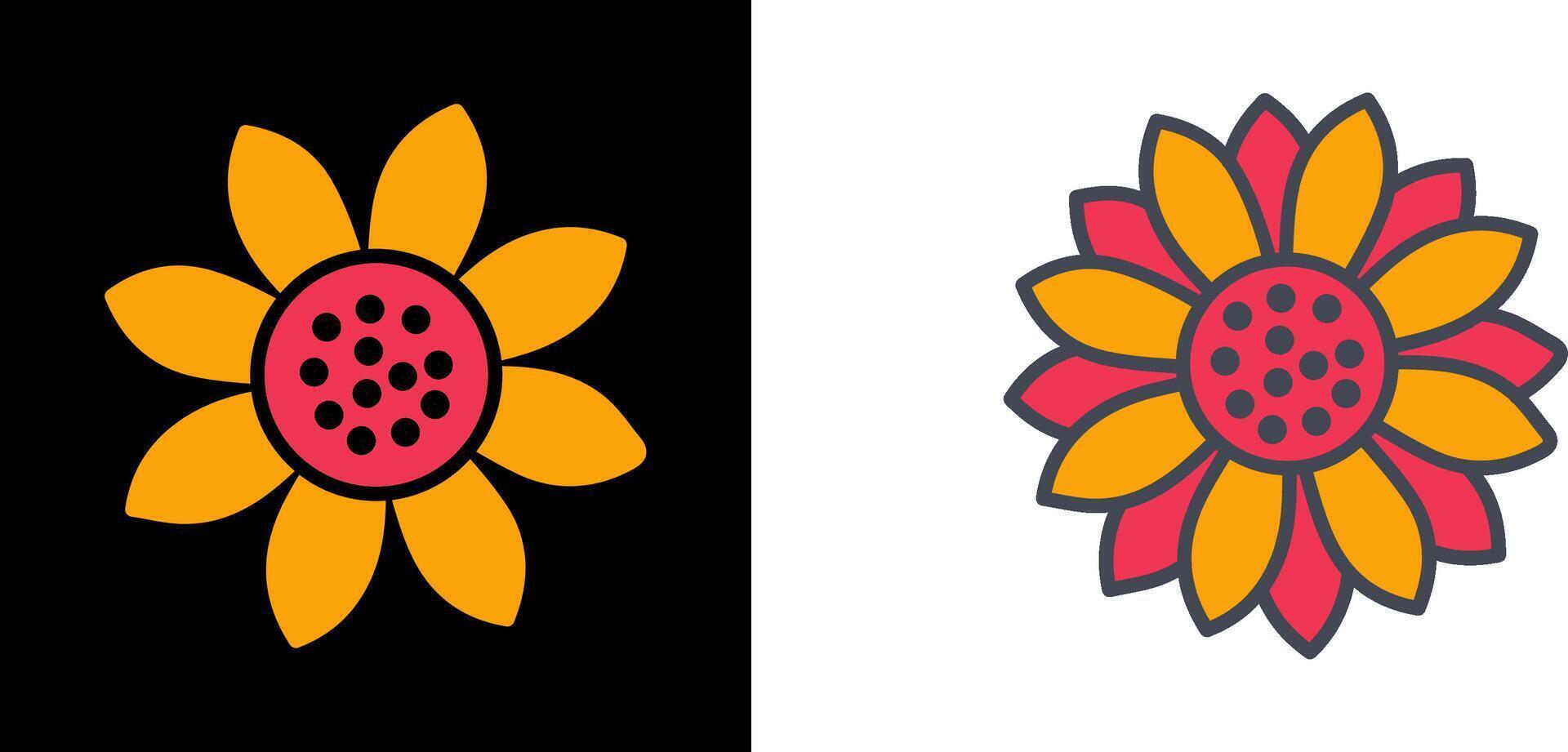 Sunflower Icon Design vector