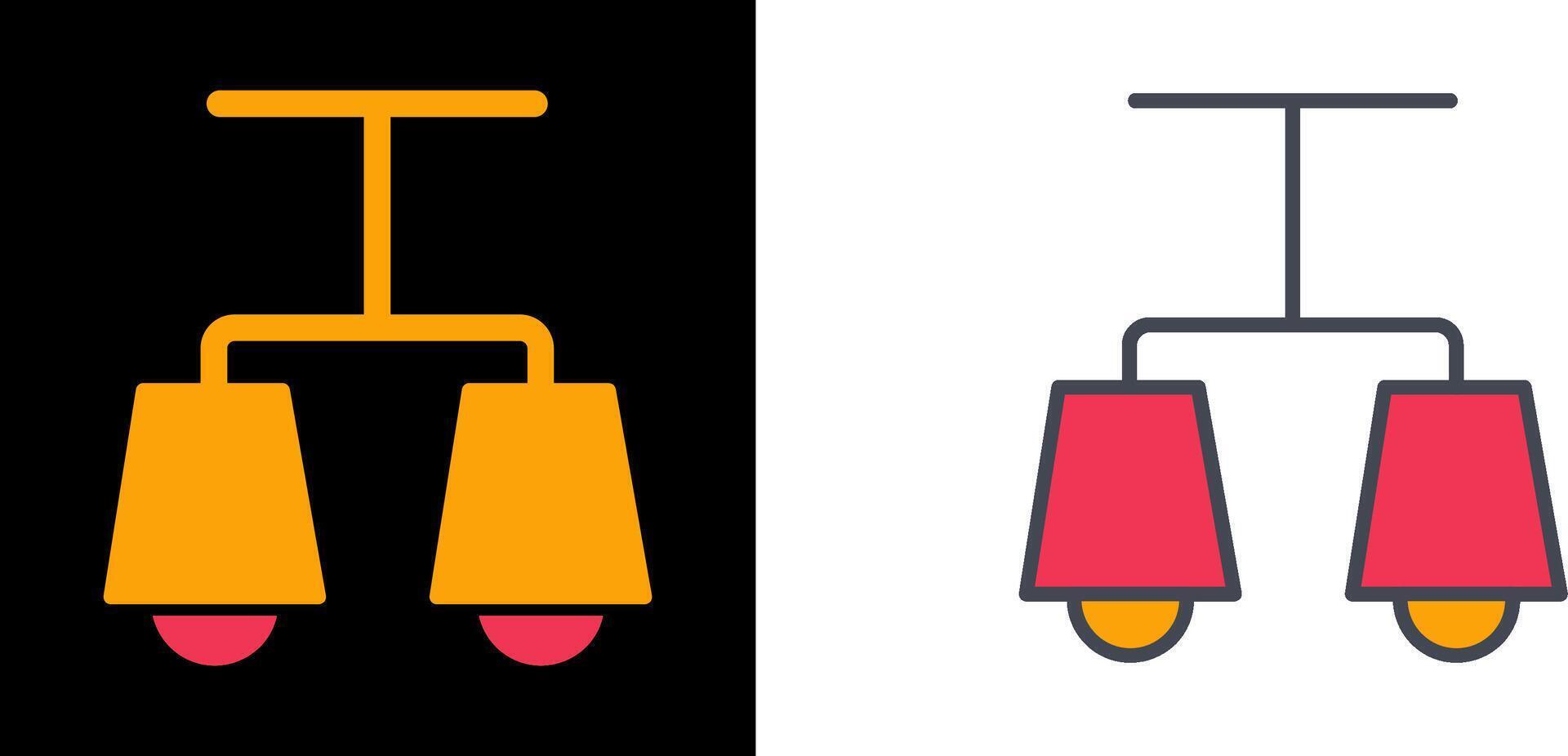 Lit Lamp Icon Design vector