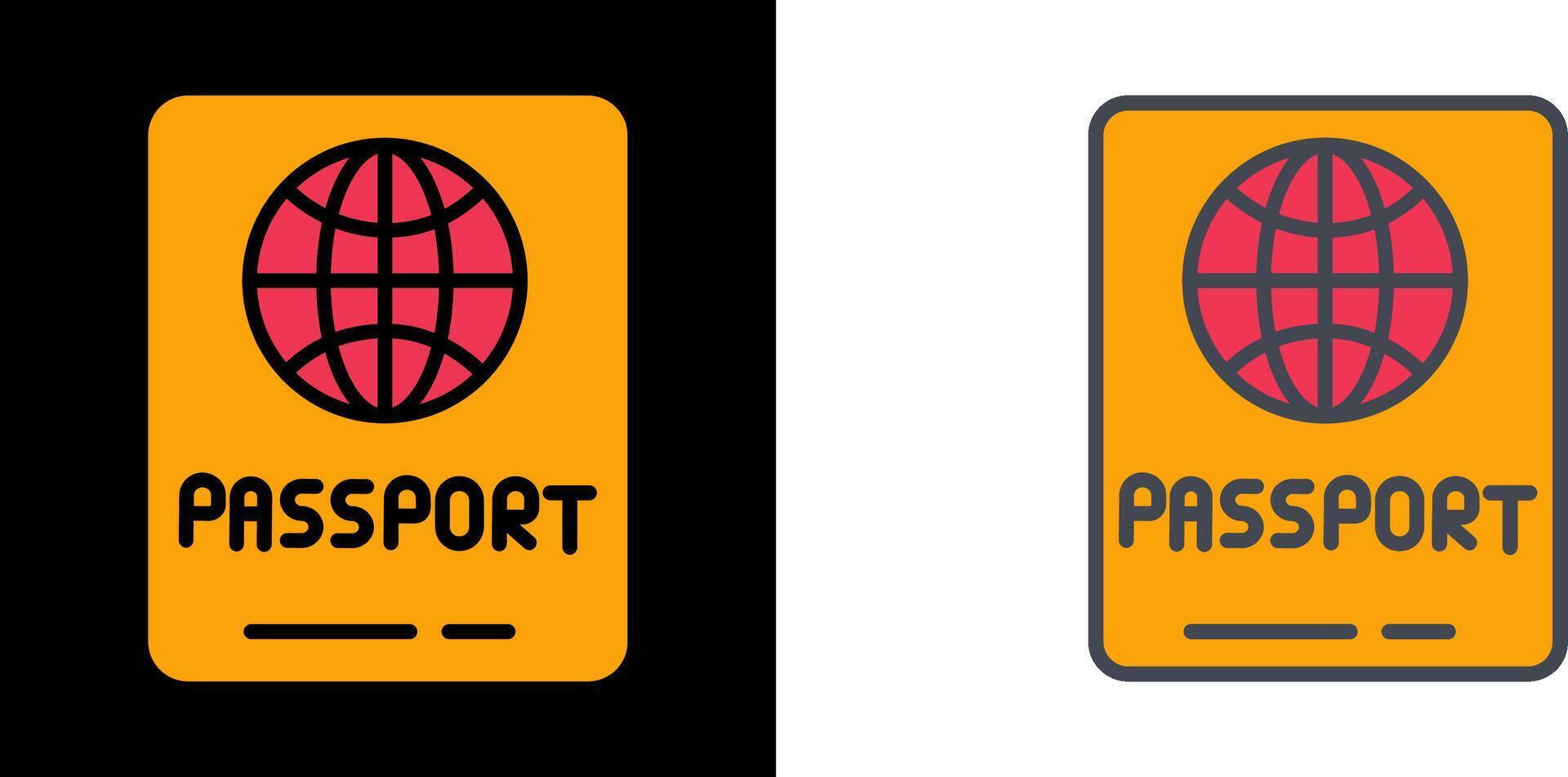 Passport Icon Design vector