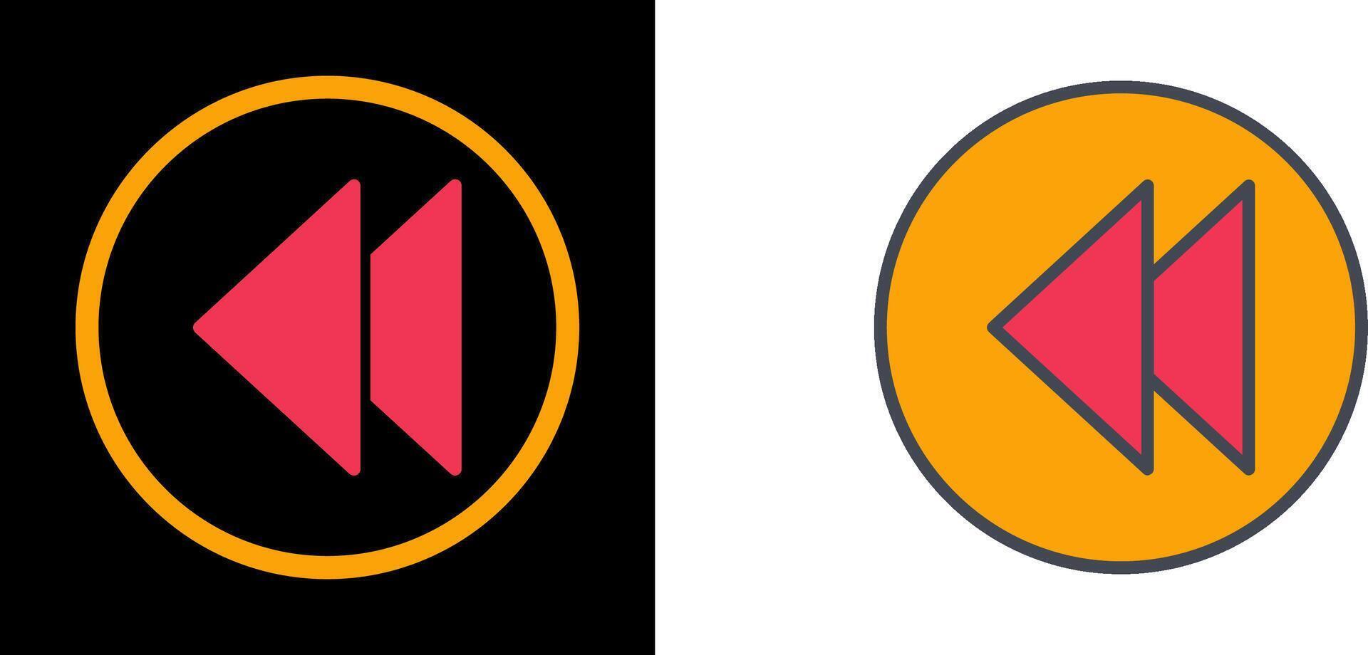 Previous Icon Design vector