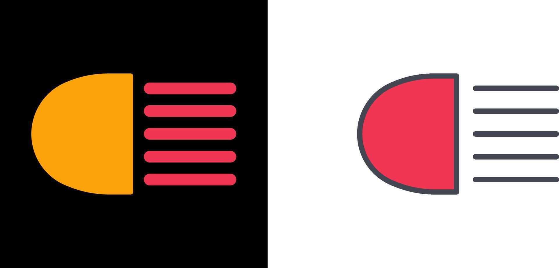Headlight Icon Design vector