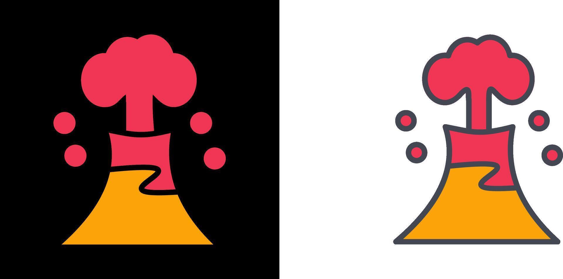 Volcano Icon Design vector