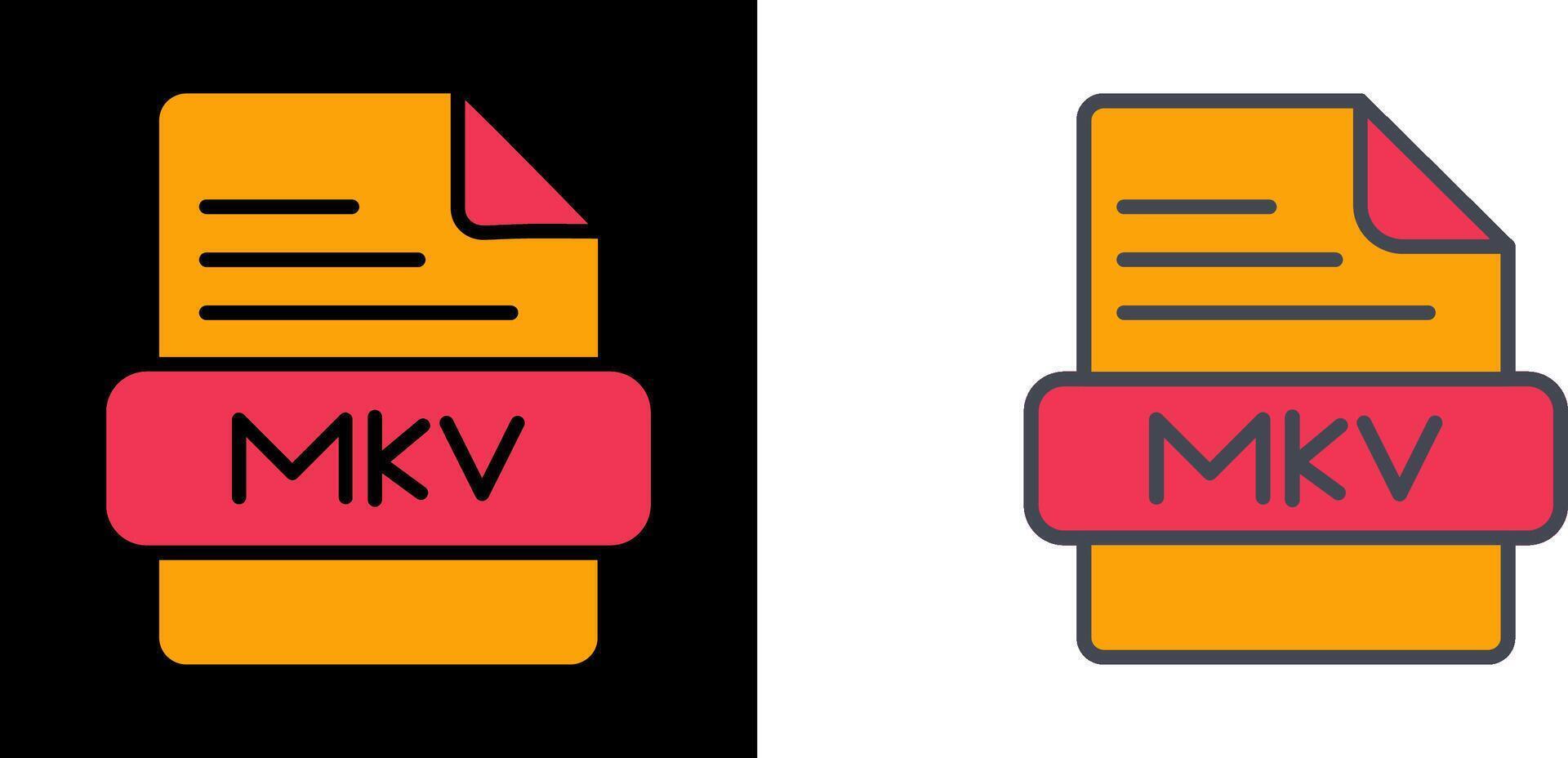 MKV Icon Design vector