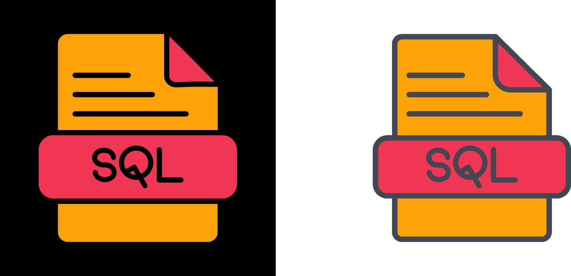 SQL Icon Design 43135323 Vector Art at Vecteezy