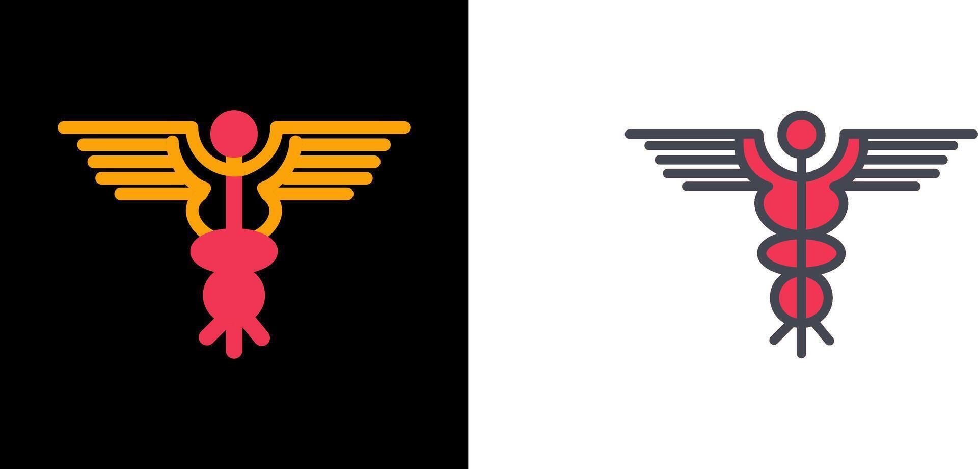 Caduceus Icon Design vector
