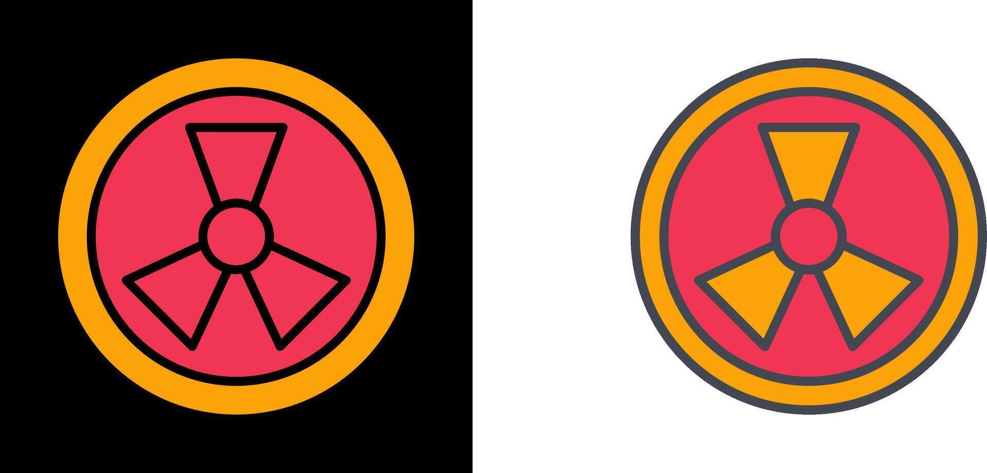 Radiation Icon Design vector