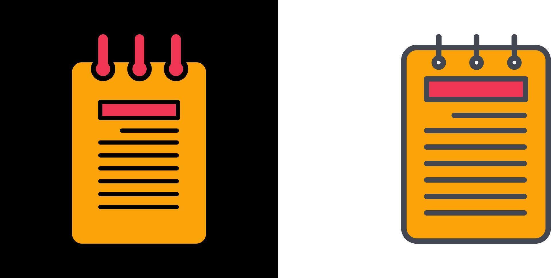 Notepad Icon Design vector