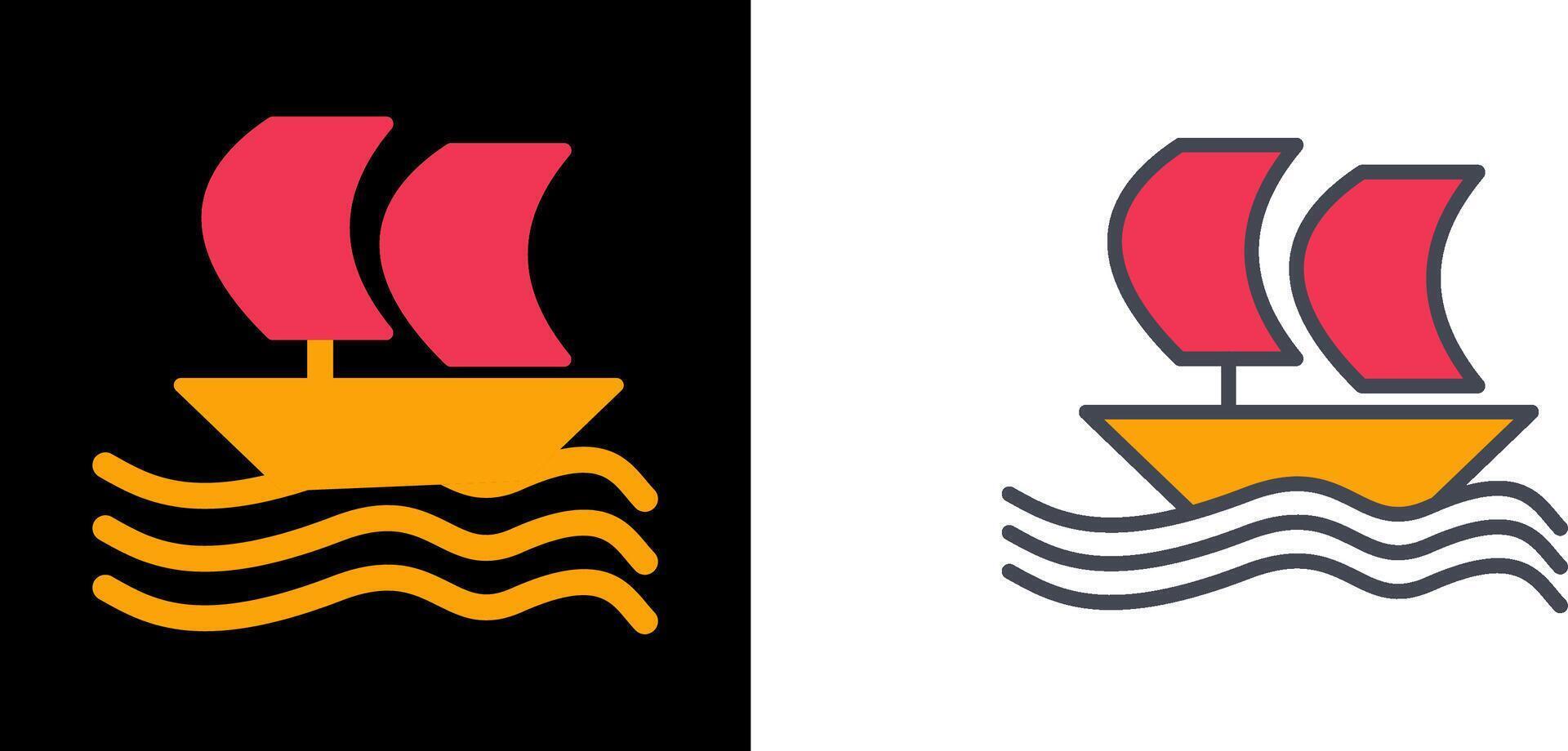 diseño de icono de barco vector