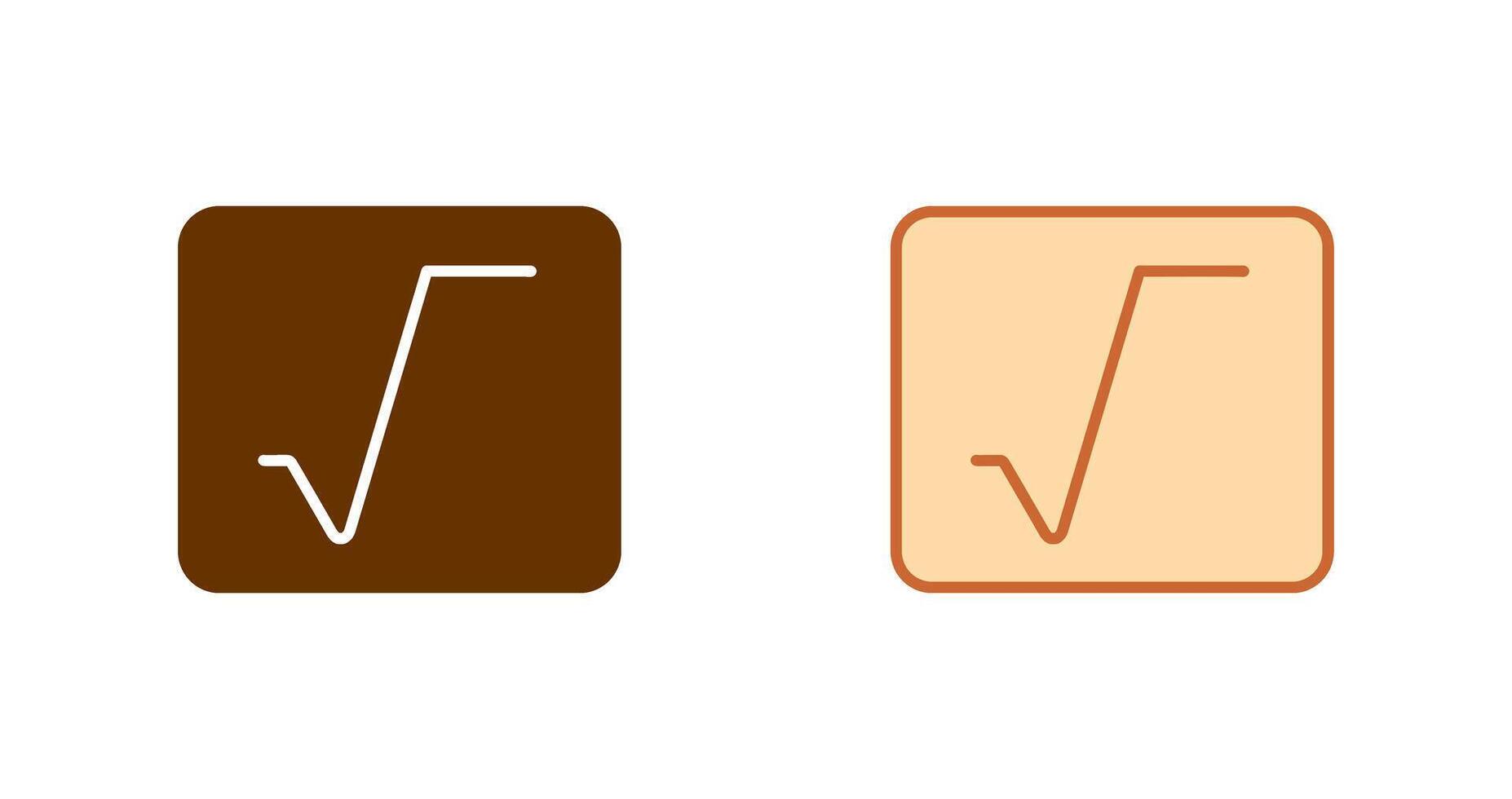 Square Root Icon Design vector