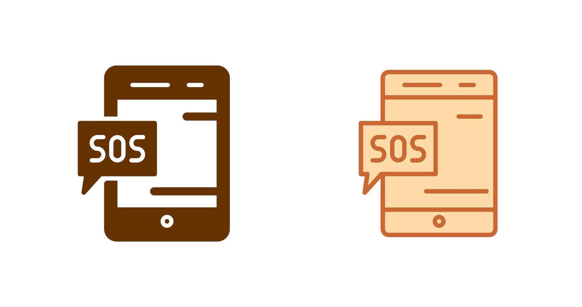 SOS Icon Design vector